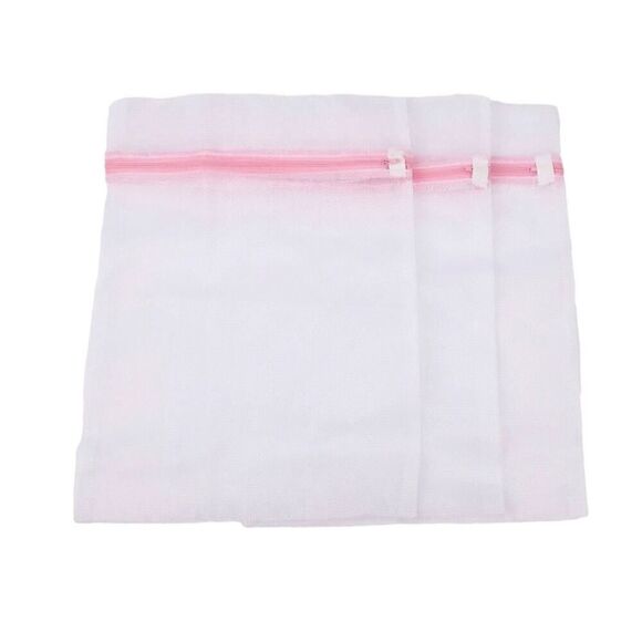 Laundry Bags Mesh Bra Lingerie Wash Bag Small Size 2 Pack of  3pcs White 12x 16" - Picture 1 of 5
